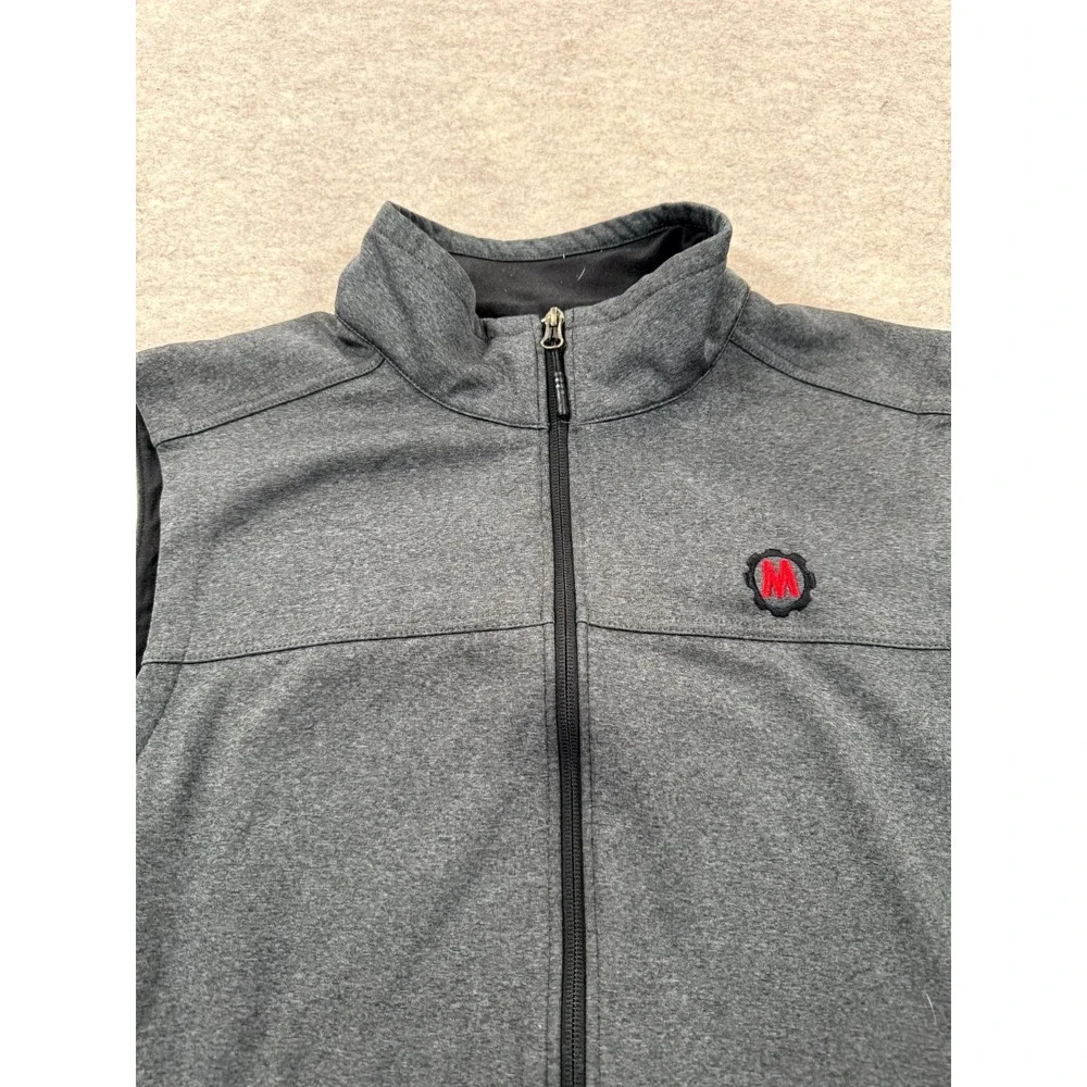 The North Face Ridgewall Soft Shell Vest Mens Large Gray Full Zip Embroidered
